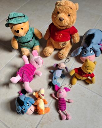 Lotto composto da 9 pupazzi di Winnie the Pooh