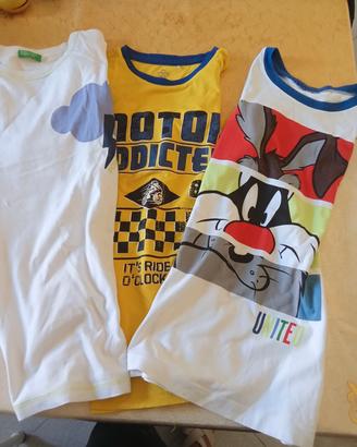 tre magliette Benetton chicco  united