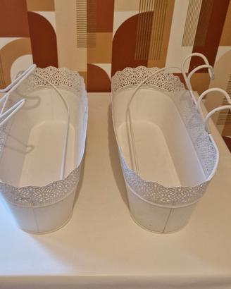 Ikea coppia di vasi in colore bianco