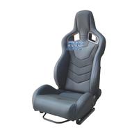 SEDILE BAQUET UNIVERSALE IN PELLE NERA LOOK SPORTS