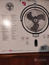 ventilatore in metallo con staffa di fissaggio