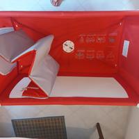 Lettino inglesina da campeggio (rosso)