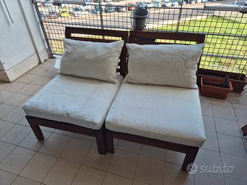  coppia di poltroncine in legno