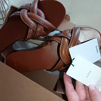 Sandali bassi Mango in vera pelle 