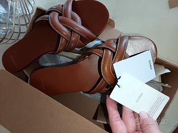 Sandali bassi Mango in vera pelle 