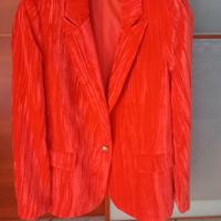 giacca in velluto corallo 