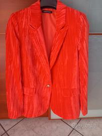 giacca in velluto corallo 