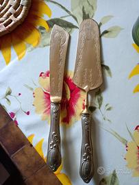 Elegante Servizio da Torta coltello paletta vintag