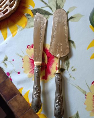 Elegante Servizio da Torta coltello paletta vintag