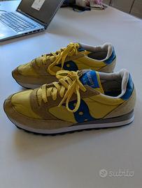Saucony Jazz taglia 41 bianche-gialle