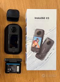 Insta360 X3 + batteria extra e protezione lente