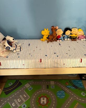 Letto singolo bambino+comodino+materasso