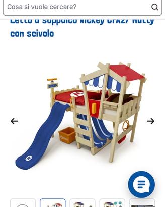 Letto con scivolo per cameretta