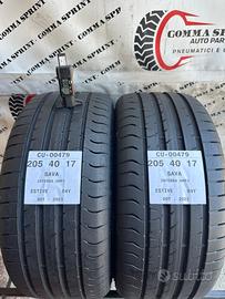 2 PNEUMATICI 205/40 R17 SAVA ESTIVE 80%
