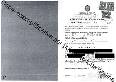 Licenza NCC Comune Venezia