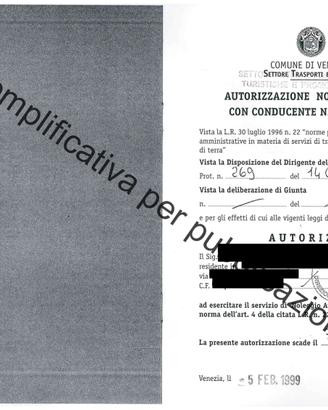 Licenza NCC Comune Venezia