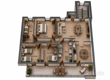 Quadrilocale di nuova costruzione con due bagni
