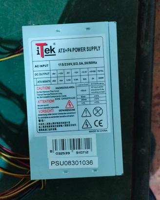alimentatore 500w itek