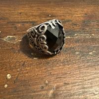 Anello in argento 925 con pietra nera