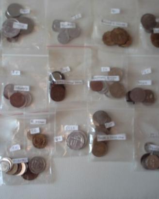 Monete straniere da tutto il mondo,18 lotti divers