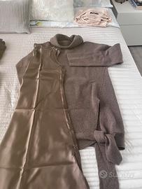 Abito maglia con sottoveste in seta