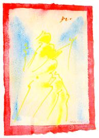 Edgardo Abbozzo - figura colori lampada di wood