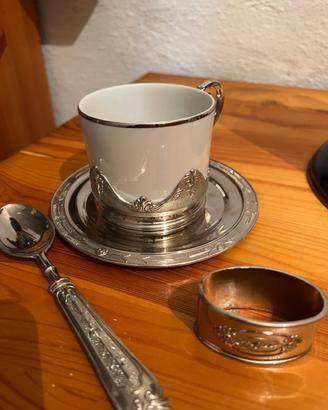 Set vintage tazza e vassoio