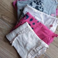 set 5 maglie cotone manica lunga bambina 