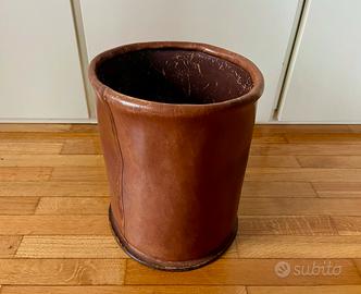 Cesto in vera pelle anni 70