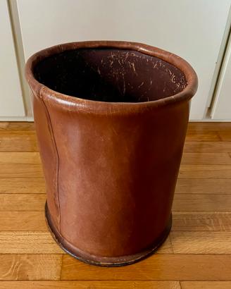 Cesto in vera pelle anni 70