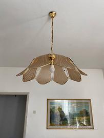 Lampadario vintage design floreale 