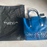 Borsa donna Tosca blu nuova con cartellino