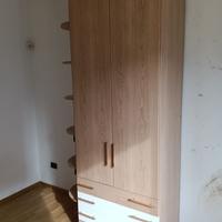 Armadio 2 ante 4 cassetti e libreria