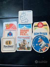 Set 9 sottobicchieri birra, Lufthansa , anni '70
