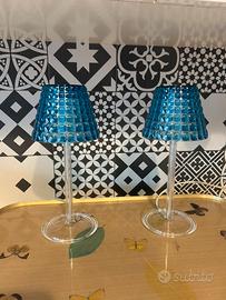 Coppia Lampade Da Tavolo Abat-jour Guzzini Tiffany