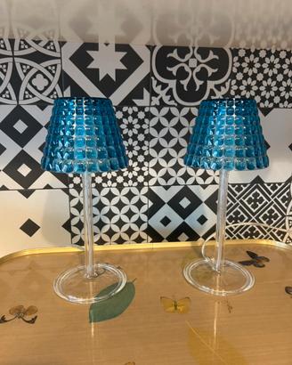 Coppia Lampade Da Tavolo Abat-jour Guzzini Tiffany