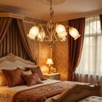 Lampadario artigianale in ferro battuto 5 luci e14