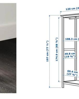 SMONTATO IKEA HEMNES ARMADIO 2 ANTE SCORREVOLI 