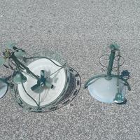 lampadari in ferro battuto.