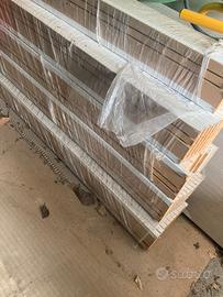 Battiscopa mdf bianco Sp 10 mm x H 6.5 x L 220 cm