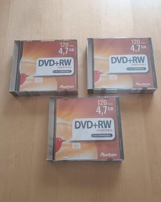 15 pz. DVD+RW 4x "Auchan" 120 Min. 4,7 gb nuovi
