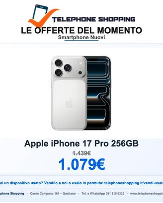 Apple iPhone 17 Pro 256GB Nuovo