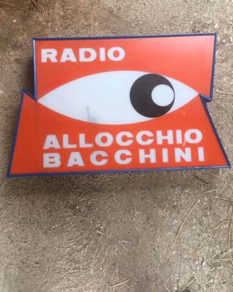 Insegna Radio Allocchio Bacchini ORIGINALE
