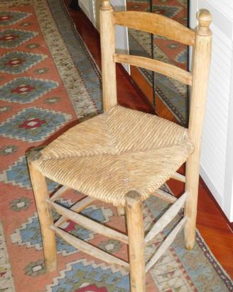 Sedia impagliata da chiesa