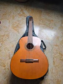 chitarra classica con corde da cambiare.