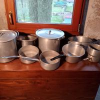 9 Padelle in alluminio varie misure