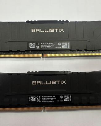 Kit RAM DDR4 16GB Crucial Ballistix - 3200MHz