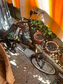 Bicicletta Pieghevole, Nero Opaco, Unisex, 20