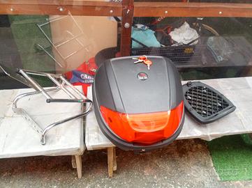 bauletto con porta bauletto cromato vespa PX