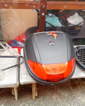 bauletto con porta bauletto cromato vespa PX